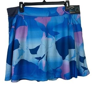 Callaway Opti-DRI Women’s Golf Skort Sz XL Multi Color Pockets Pull On Elastic